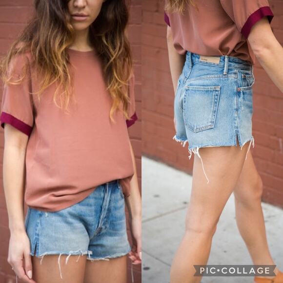 GRLFRND Cindy High-Rise Cut Off Button Fly Short in Nobody Does it Better Sz 28 - Picture 2 of 16